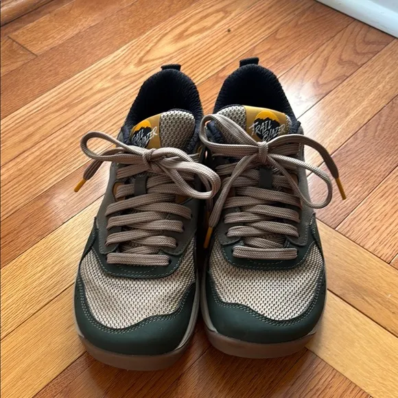 Green and Tan Sneakers with Earthy Accents NWOT