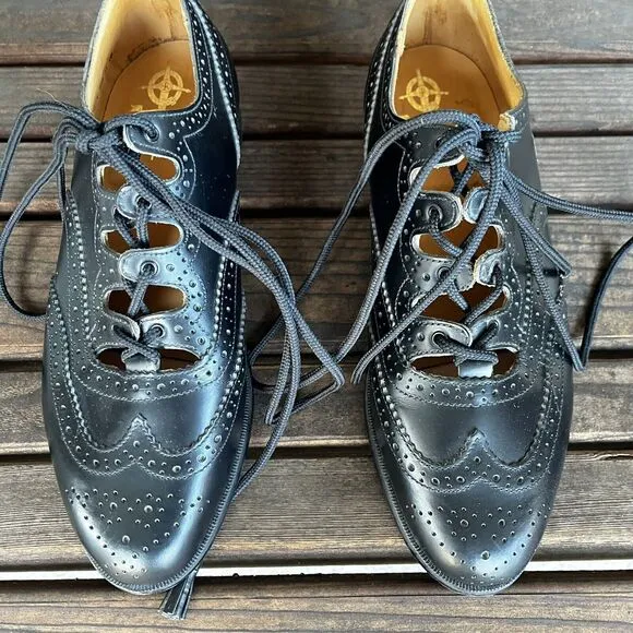 Hector Russell Kiltmaker Oxford Open Lace Leather Shoes Men's Size 11