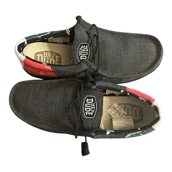 HEYDUDE Mexican Flag Wally Funk Hecho Mexico HTF Shoes, RARE