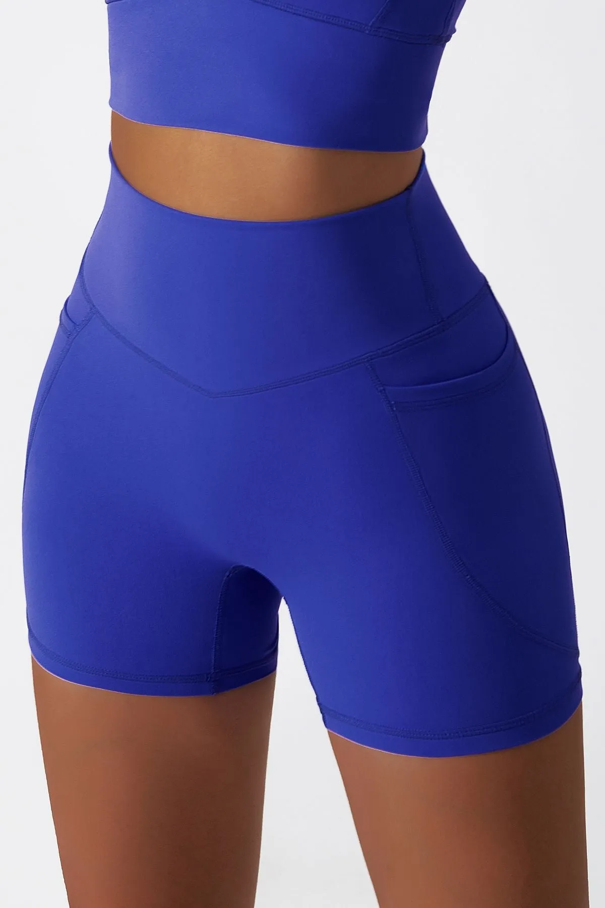 High-Rise Biker Shorts with Pockets