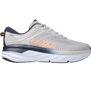 Hoka Bondi 7 Gray and Blue Athletic Shoes for Optimal Performance