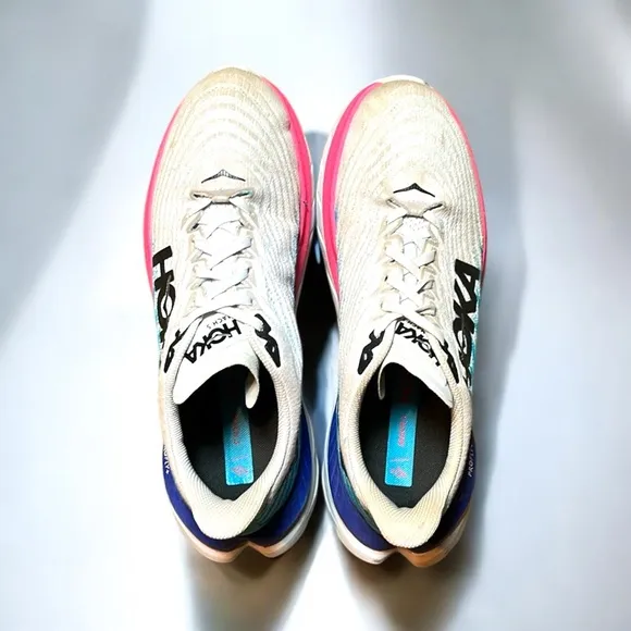HOKA Mach 5 Running Shoes in White/Scuba Blue Men’s Size 11 1/2