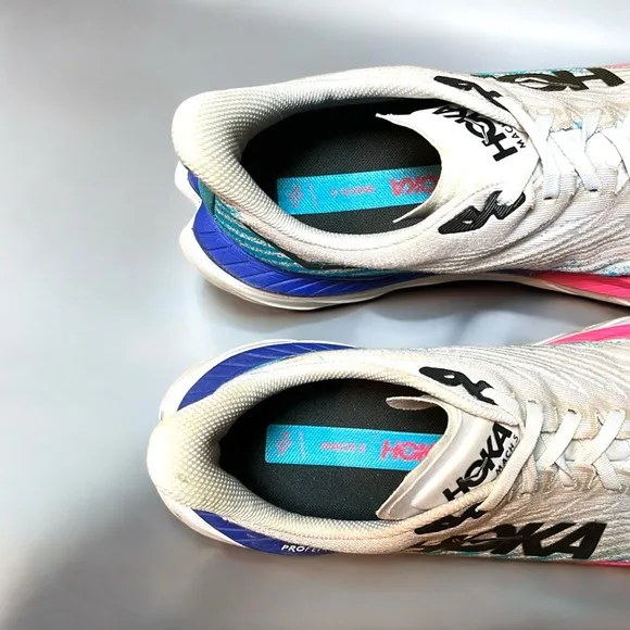 HOKA Mach 5 Running Shoes in White/Scuba Blue Men’s Size 11 1/2