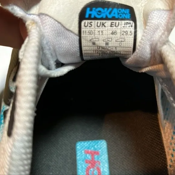 HOKA Mach 5 Running Shoes in White/Scuba Blue Men’s Size 11 1/2