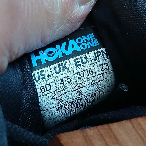 Hoka One Bondi 8 Comfort/Running/Medical Field Shoes Size 6 Wide for Women
