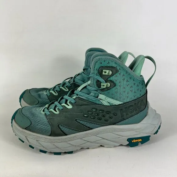 Hoka One One Anacapa Breeze Mid Womens 8.5 Blue Green Running Athletic Shoes