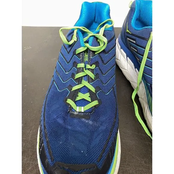 Hoka One One Clifton 4 Men's 13‎ Blue Teal Trail Hiking Running Shoes 🇺🇸