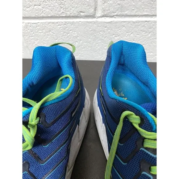 Hoka One One Clifton 4 Men's 13‎ Blue Teal Trail Hiking Running Shoes 🇺🇸