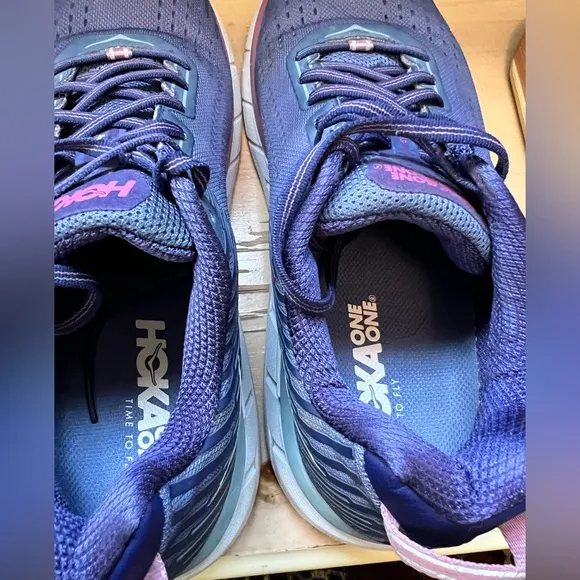 Hoka One One Clifton 5 Purple Running Shoes Size 11 Womens