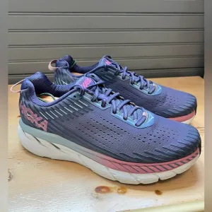 Hoka One One Clifton 5 Purple Running Shoes Size 11 Womens