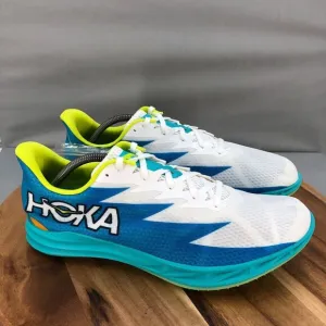 Hoka‎ One One Crescendo MD Track Racing Spikes Mens 13 White Blue Running Shoes