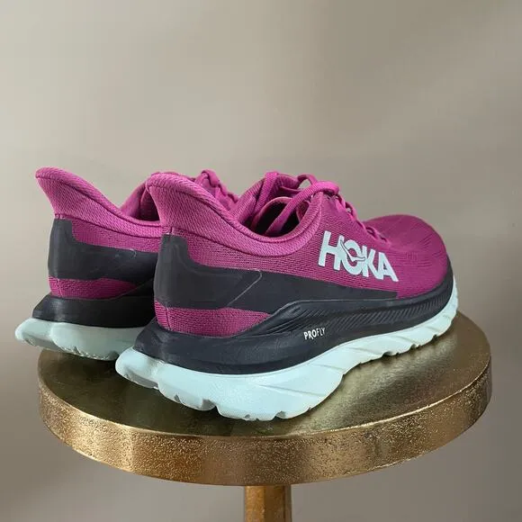 Hoka One One Mach 4 8.5B | Lightweight Running Shoes, Magenta Pink, EUC