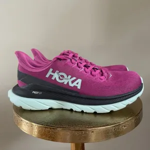 Hoka One One Mach 4 8.5B | Lightweight Running Shoes, Magenta Pink, EUC