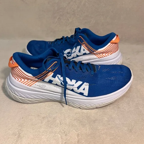 HOKA ONE ONE Men's Carbon X Blue / White Running Shoes Sneaker Size 12.5
