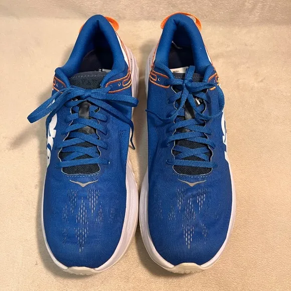 HOKA ONE ONE Men's Carbon X Blue / White Running Shoes Sneaker Size 12.5