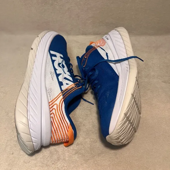 HOKA ONE ONE Men's Carbon X Blue / White Running Shoes Sneaker Size 12.5