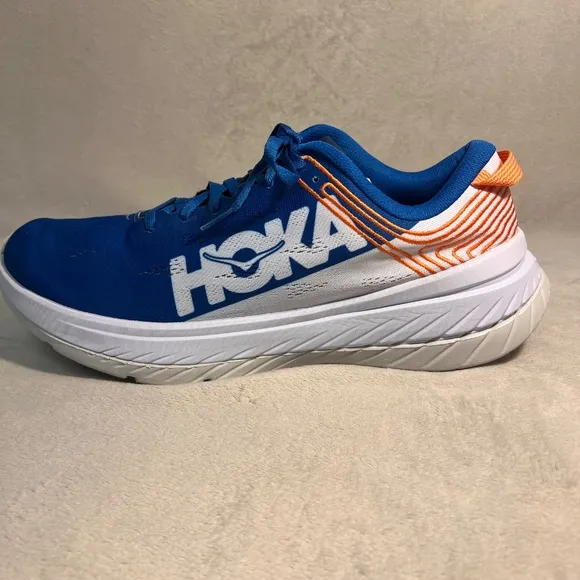 HOKA ONE ONE Men's Carbon X Blue / White Running Shoes Sneaker Size 12.5
