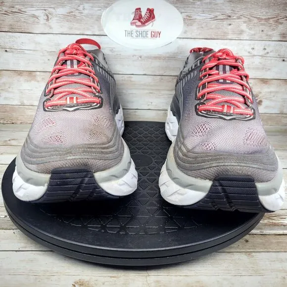 Hoka One One Men's Size 10 Bondi 6 Alloy Red Grey Athletic Running Shoes