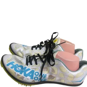Hoka One One Rocket MD Mens Sz 11.5 White Track &amp; Field Spike Shoes Pre Owned