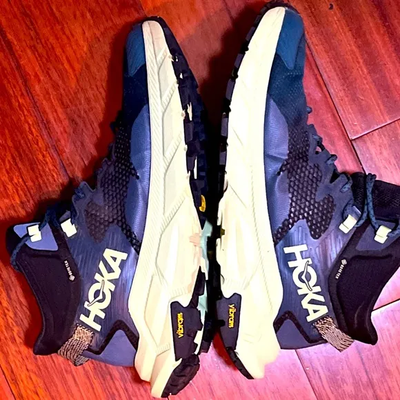 Hoka Trail Code Men's Trail Running Shoes turquoise and Yellow sz9.5 /43.5