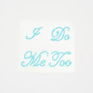 I Do and Me Too Blue Shoe Stickers Wedding Bride and Groom Shoe Sticker