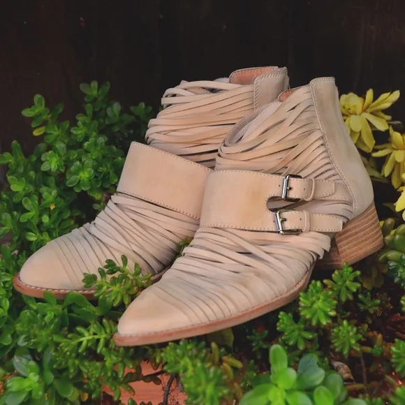 Jeffrey Campbell | Strappy Suede Ankle Boots
