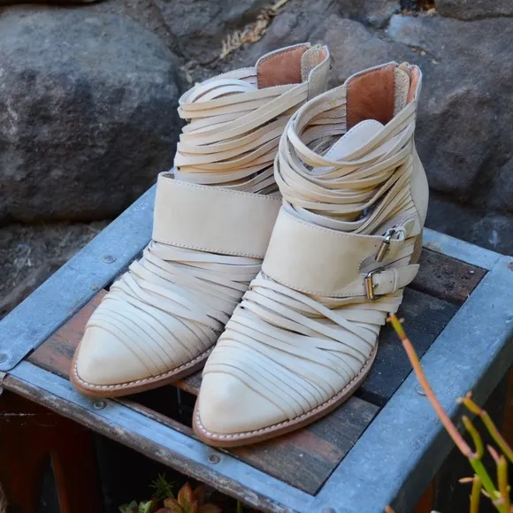Jeffrey Campbell | Strappy Suede Ankle Boots