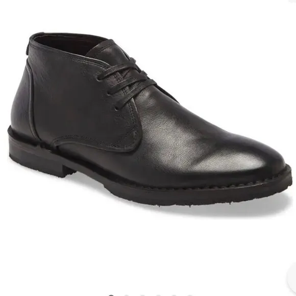 JOHN VARVATOS Star Portland Black Leather Chukka Size 12