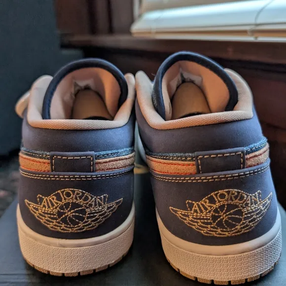 Jordan Blue and Tan Sneakers Classic Design