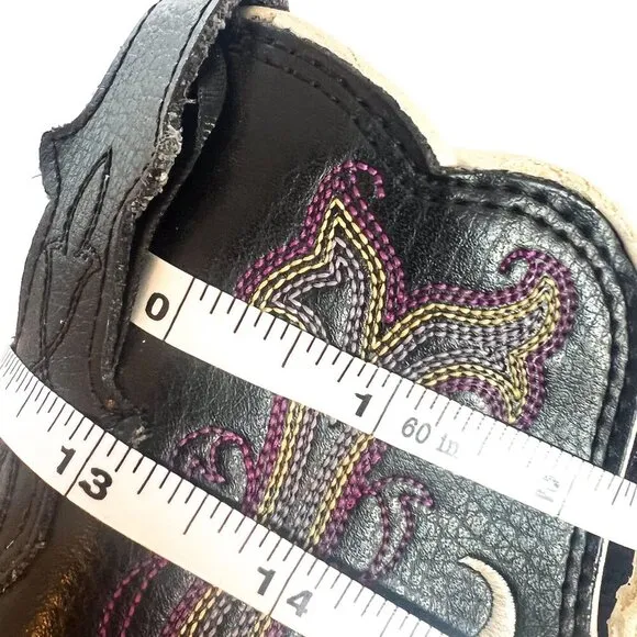 Justin boots stampede black purple cowboy western