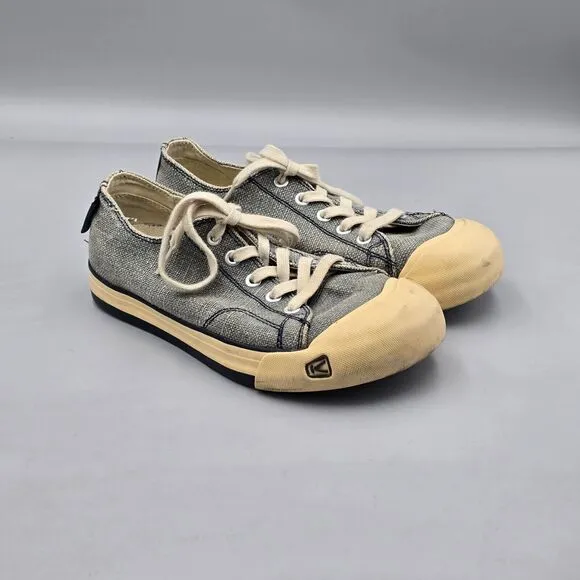 KEEN Women's Size 8 US Coronado Gray Canvas Casual Lace Up Shoes Sneakers READ