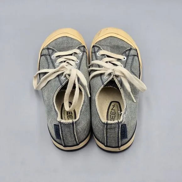 KEEN Women's Size 8 US Coronado Gray Canvas Casual Lace Up Shoes Sneakers READ