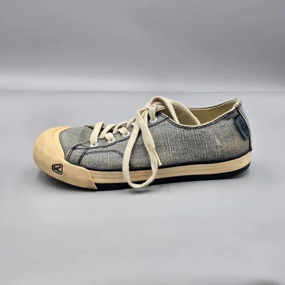 KEEN Women's Size 8 US Coronado Gray Canvas Casual Lace Up Shoes Sneakers READ