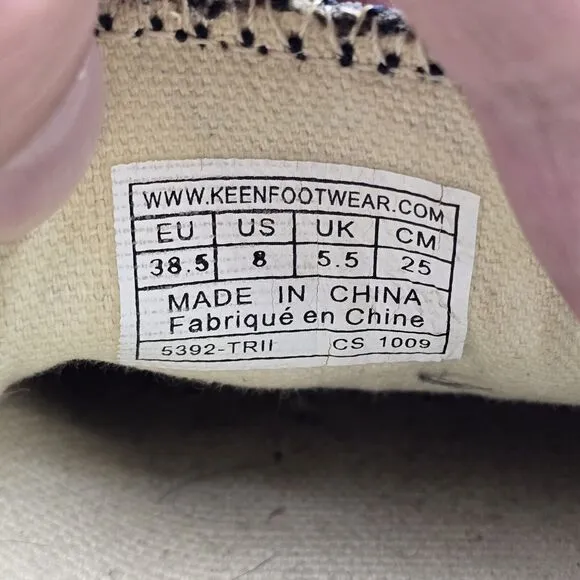 KEEN Women's Size 8 US Coronado Gray Canvas Casual Lace Up Shoes Sneakers READ