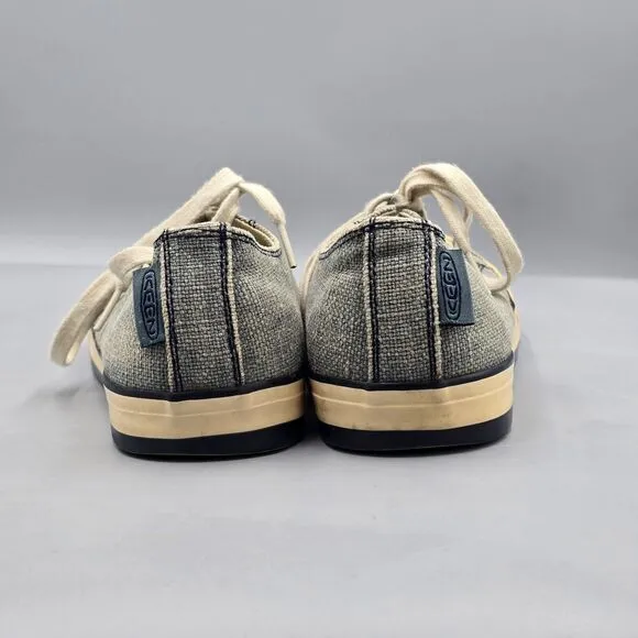 KEEN Women's Size 8 US Coronado Gray Canvas Casual Lace Up Shoes Sneakers READ