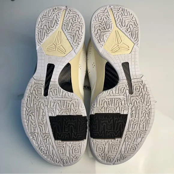 KOBE 5 OFF-WHITE X NIKE ZOOM &quot;SAIL&quot; MEN's 9 COLLAB DECONSTRUCTED LACE UPWHITE