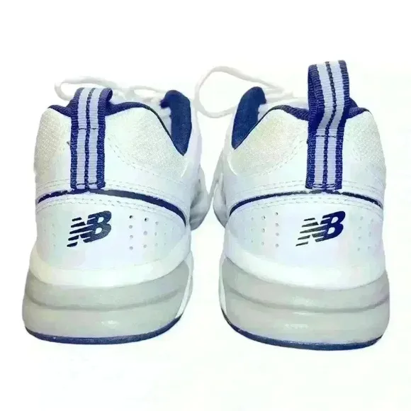 LIKE NEW Balance Men's Fitness Multisport Indoor Shoes Sz 11 White/Navy Blue