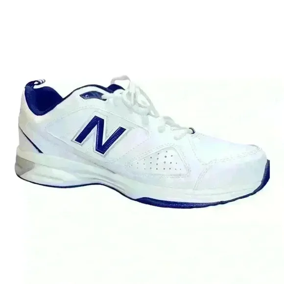 LIKE NEW Balance Men's Fitness Multisport Indoor Shoes Sz 11 White/Navy Blue