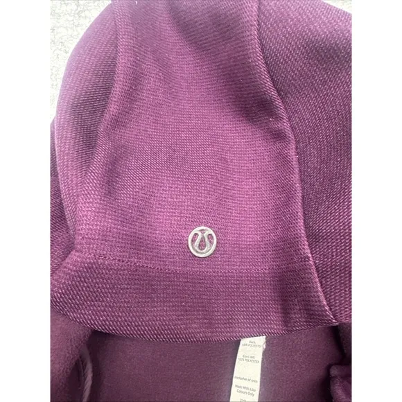 Lululemon Plum City Softshell Tweed Coat/Jacket Womens Sz 8 Full Zip Hoodie