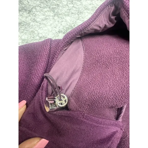 Lululemon Plum City Softshell Tweed Coat/Jacket Womens Sz 8 Full Zip Hoodie