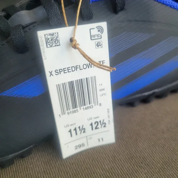 Men Adidas X SPEEDFLOW4 TF FY3333 Black/Blue US 11.5