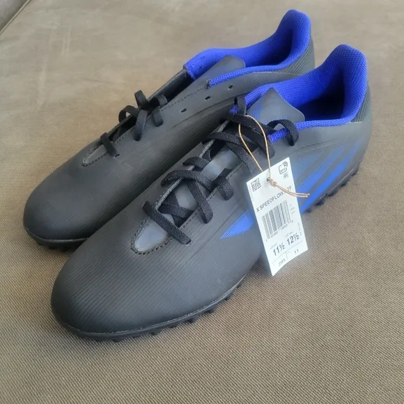 Men Adidas X SPEEDFLOW4 TF FY3333 Black/Blue US 11.5
