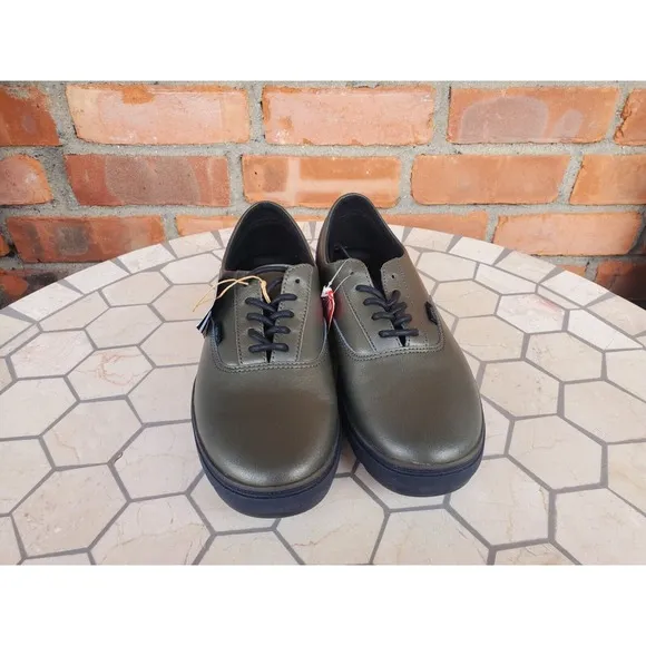 Men Sz 8 New Vans Colfax Low Alex Knost/Lee-Ann Oxford Derby ShoeForest Olive