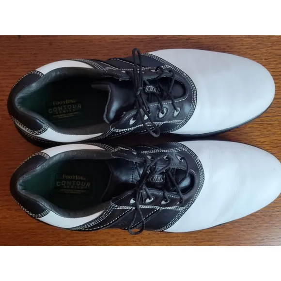 Men's FootJoy Golf Shoes White Black Size 11 1/2