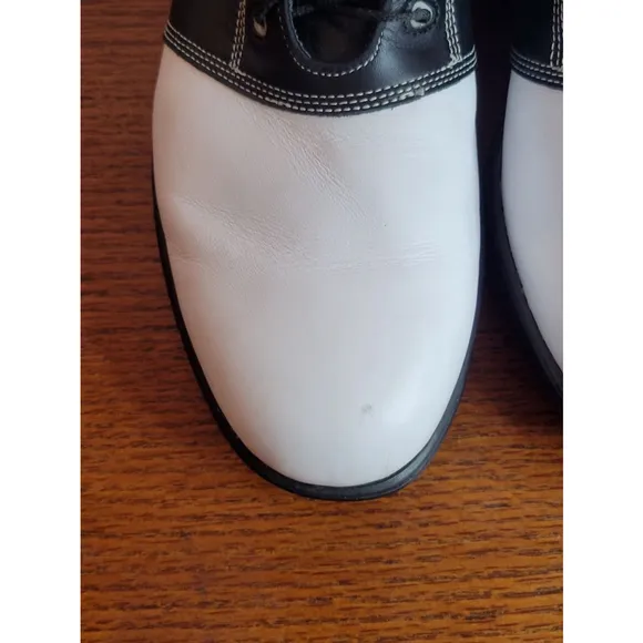 Men's FootJoy Golf Shoes White Black Size 11 1/2