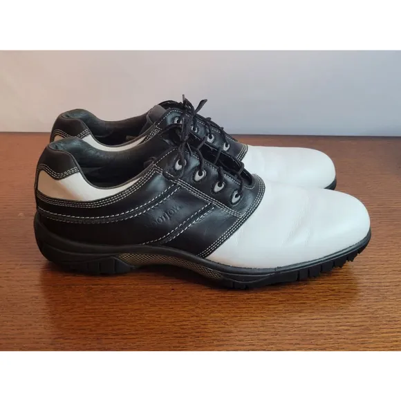 Men's FootJoy Golf Shoes White Black Size 11 1/2