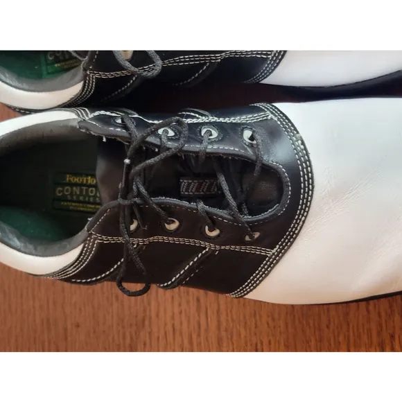 Men's FootJoy Golf Shoes White Black Size 11 1/2
