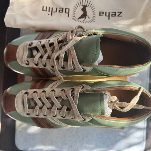 Men's Green and Brown Shoes Zeta Berlin