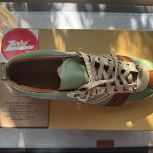 Men's Green and Brown Shoes Zeta Berlin