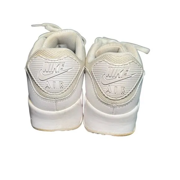 Men's Nike Air Max 90 Leather Triple White Size 10